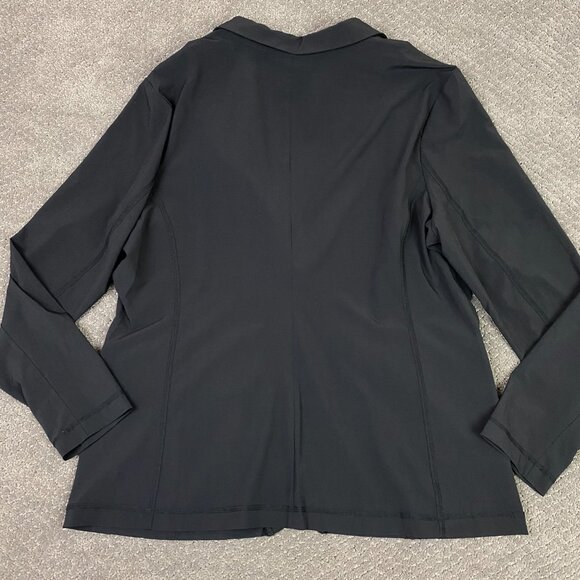 Eddie Bauer Travex Departure Blazer Women's 18 Black Travel Plus Size Stretch - Picture 4 of 16